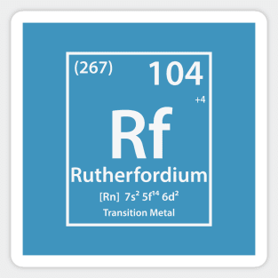 Rutherfordium Element Sticker